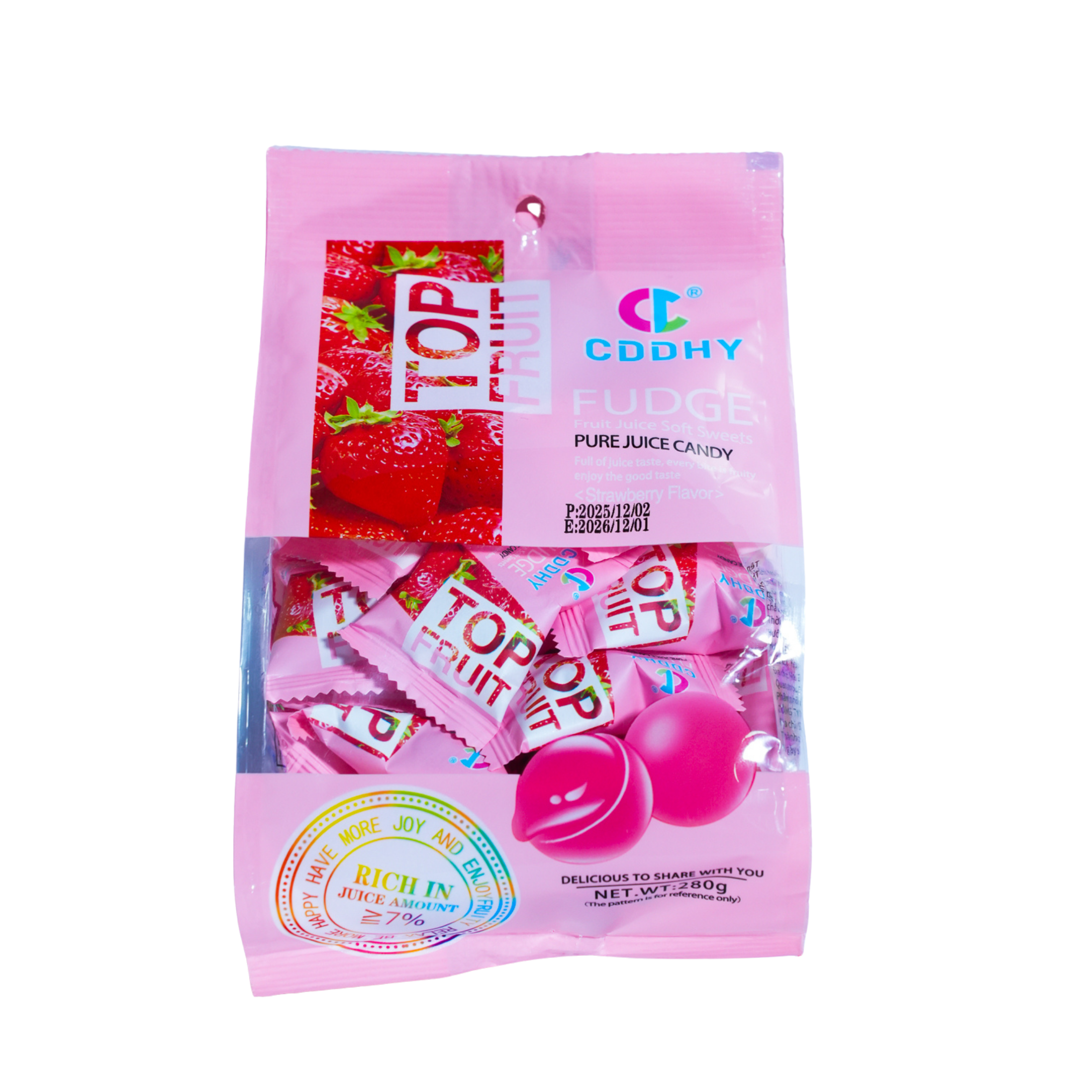 Kẹo Dẻo CDDHY Vị Dâu Tây Gói 280g