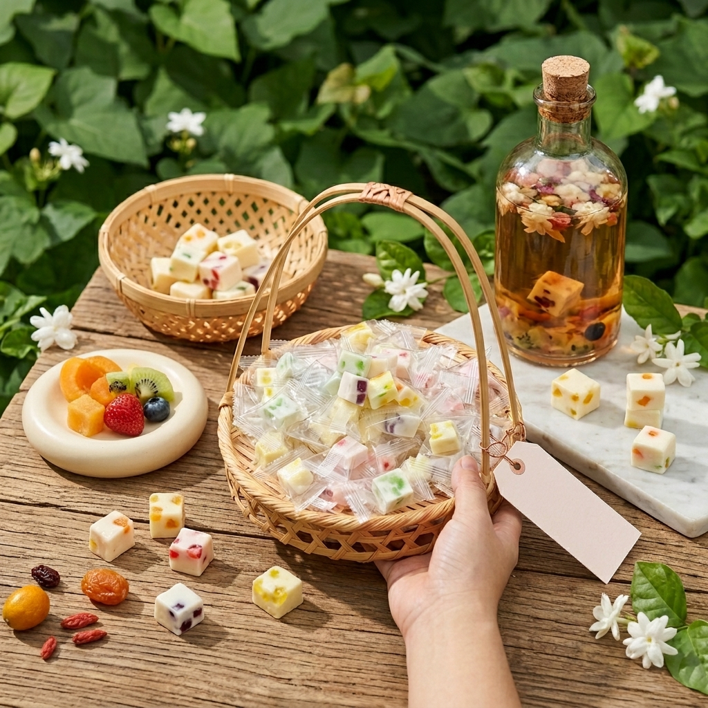 Kẹo Dẻo Trái Cây Hình Khối Mix Vị Xá Coowy Gói 2.5kg - Ảnh 2