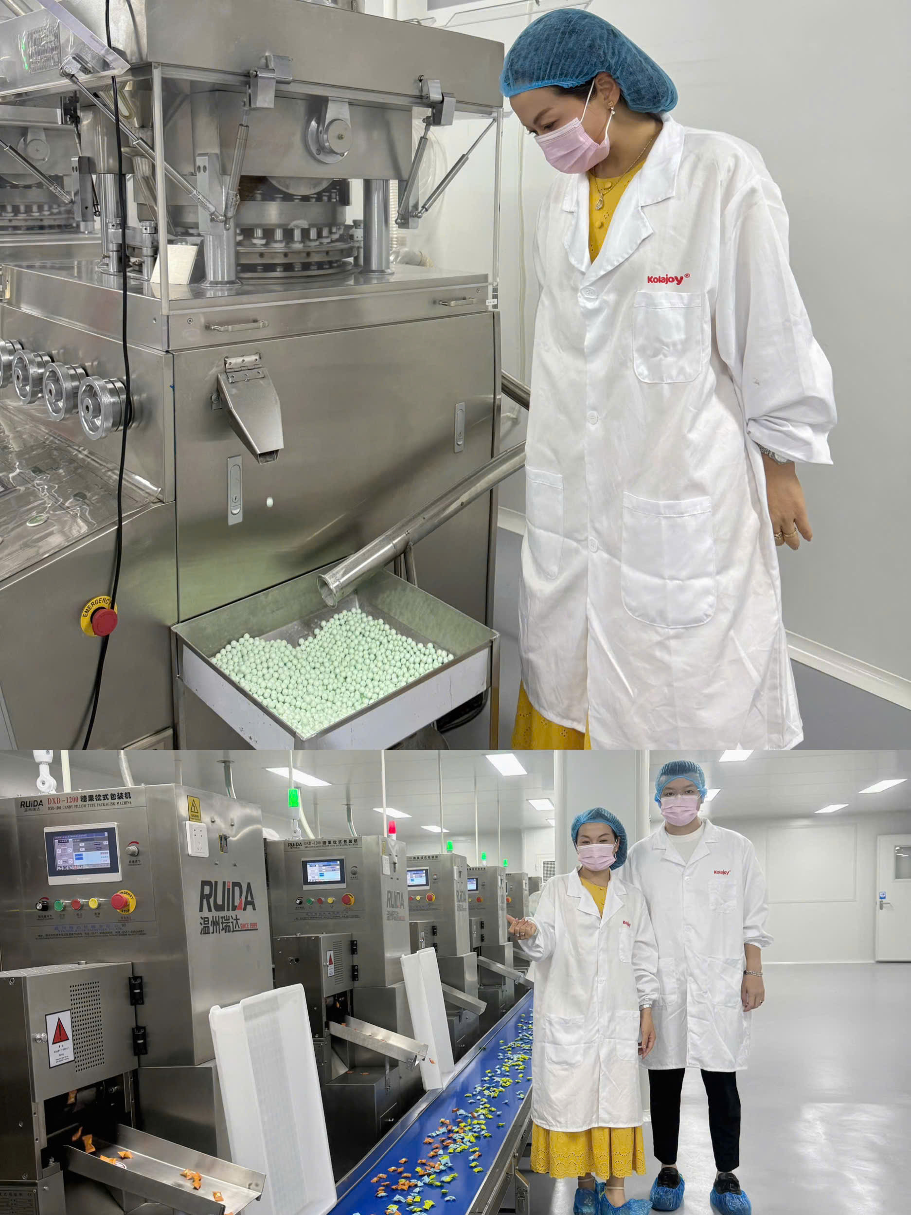 Dây chuyền sản xuất kẹo C Kolajoy tại nhà máy 