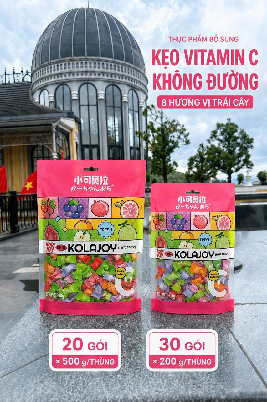 Kẹo C Kolajoy - Xiaokeola Mix 8 vị Gói 200g - Ảnh 4